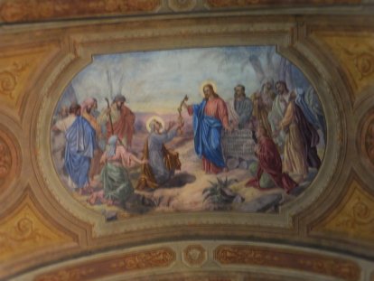 Plafondschildering Petrus en Paulus kerk in Incrociata